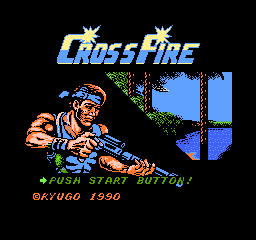 Cross Fire title screen for Famicom